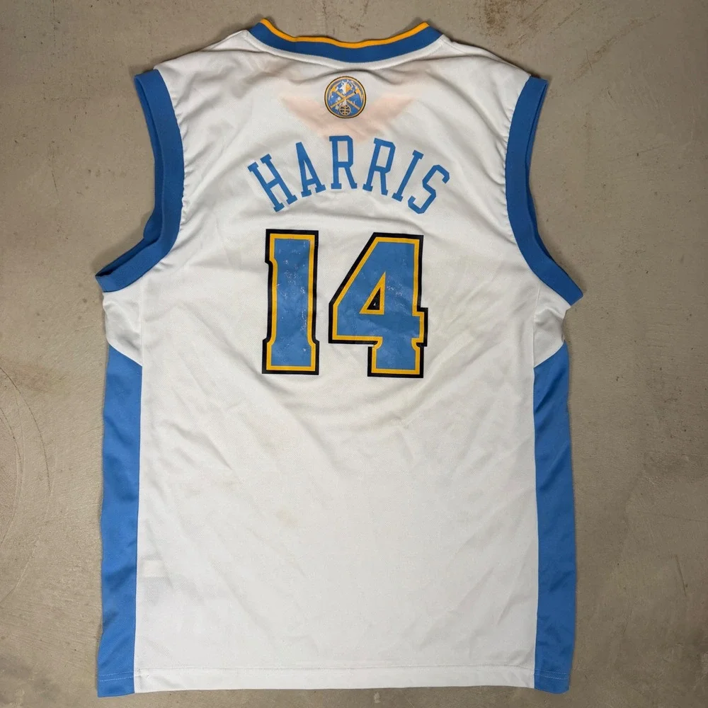 Adidas Denver Nuggets‎ Gary Harris 14 Jersey Mens Medium White Blue Basketball